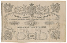 Obligacja Tymczasowa na 40 złotych 1863 - b.rzadkie

Bardzo rzadka obligacja z okresu Powstania Styczniowego. Chętnie włączana do zbiorów pieniądza ...