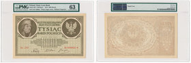 1.000 marek 1919 - Ser. ZAF - PMG 63 

Odmiana na papierze ze znakiem wodnym 'orły', gładkim w kolorze białym. Przez długie lata uznawana za bardzo ...