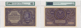 1.000 marek 1919 -I Serja BH - PMG 65 EPQ

Banknot pospolity, ale z wysoką notą od PMG wart docenienia, szczególnie ze względu na wyższy koszt gradi...