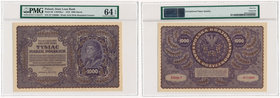 1.000 marek 1919 -II Serja W- PMG 64 EPQ

Banknot pospolity, ale już trudny z wysoką notą od PMG. Godny dowartościowania zważywszy na wyższy koszt g...