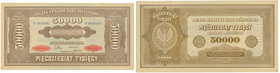 50.000 marek 1923 -H-

Coraz rzadziej notowany banknot w stanach emisyjnych.&nbsp;
Bez ugięć oraz złamań w polu, co przy tych rozmiarów banknocie s...