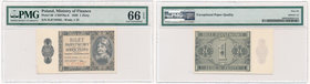 1 złoty 1938 -IL- PMG 66 EPQ 

Odmiana dwuliterowa.&nbsp;
Wyśmienity egzemplarz, doceniony bardzo trudną do uzyskania oceną od PMG. Wyłącznie jeden...