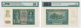 50 złotych 1940 -A- PMG 65 EPQ

Jeden z rzadszych banknotów okupacyjnych. Pierwsza seria A.&nbsp;
Piękna, naturalna kolorystyka. Delikatnie zaokrąg...