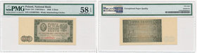 2 złote 1948 -AX- PMG 58 EPQ

Rzadsza seria.
Doskonała bankowa prezencja. Papier czysty, a narożniki wyjątkowo ostre. Przy banknocie o tak świetnej...