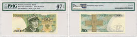 50 złotych 1975 -BC- PMG 67 EPQ

Emisyjny stan zachowania z wysoką notą od PMG.
Wyłącznie jeden egzemplarz oceniony wyżej.&nbsp; 

Grade: PMG 67 ...