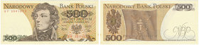 500 złotych 1979 -BF-

Drobne, punktowe zagniecenie na lewej krawędzi w polu niezadrukowanym.&nbsp;

Naturalny z połyskiem druku. 

Grade: UNC/U...