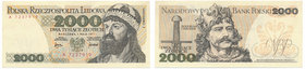 2.000 złotych 1977 -A- 

Poszukiwana i ceniona pierwsza seria A.&nbsp;
Zagniecenie na górnym marginesie. Połysk matowy, prawdopodobnie subtelnie oc...