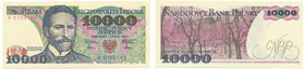 10.000 złotych 1987 -A- 

Pierwsza seria A.&nbsp;
Śladowe zagniecenie na prawym, górnym marginesie, widoczne jedynie w świetle równoległym.&nbsp; ...