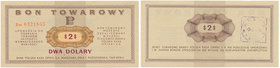 Pewex Bon Towarowy 2 dolary 1969 -Em- RZADKOŚĆ 

Bardzo rzadki bon towarowy, szczególnie w tak pięknym stanie zachowania. Dużej rzadkości odmiana z ...