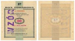 Pewex Bon Towarowy 100 dolarów 1960 WZÓR Ak 0000000 - RZADKOŚĆ

Nienotowana odmiana wzoru ze starej emisji bonów PKO SA z 1960 roku. Czesław Miłczak...
