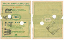 Pewex Bon Towarowy 5 centów 1960 WZÓR numeracja bieżąca

Rzadka odmiana wzoru z pierwszej emisji bonów PKO SA z 1960 roku. Numeracja bieżąca, czarny...