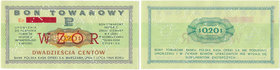 Pewex Bon Towarowy 20 centów 1969 WZÓR -En- NIEZNANY 

Ogromnej rzadkości wzór nieodnotowany dotychczas w literaturze. Emisja 1969. Numeracja bieżąc...