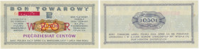 Pewex Bon Towarowy 50 centów 1969 WZÓR -Ec- NIEZNANY 

Ogromnej rzadkości wzór nieodnotowany dotychczas w literaturze. Emisja 1969. Numeracja bieżąc...