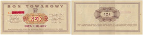 Pewex Bon Towarowy 2 dolary 1969 WZÓR -Em- NIEZNANY 

Ogromnej rzadkości wzór nieodnotowany dotychczas w literaturze. Emisja 1969. Numeracja bieżąca...