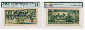 Gdańsk 10 milionów 1923 -A- PMG 63 EPQ - odwrócony druk - RZADKA 

Pospolity banknot, aczkolwiek niepozornie trudny w stanach emisyjnych. Zdecydowan...