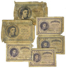 Zestaw - 1 i 2 złote 1919 - różne typy (6szt.)

Zestaw banknotów z najbardziej prestiżowej emisji złotówkowej 1919.&nbsp;
1 złotych 1919(4), 2 złot...
