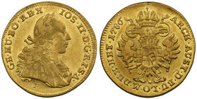Austria - Józef II - Dukat 1786 F, Karlsburg

Some luster remains.&nbsp;
Gold 3.44g
Ładny z zachowanym połyskiem.
Złoto 3.44g 

Grade: XF- 
Li...