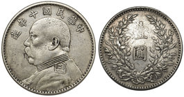 Chiny, Yuan Shih-kai, 1 dolar 1921

&nbsp; 

Grade: VF+ 
Literature: KM Y-329.6