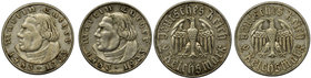 Niemcy - Republika Weimarska - 2 marki 1933 A - Martin Luther (2szt.)

2 pieces.&nbsp;
Both circulated.
Obiegowe.&nbsp;
Razem: 2 sztuki. 

Grad...
