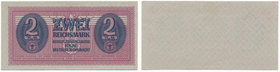 Germany Wehrmacht - 2 Reichsmark 1942
Niemcy Wehrmacht - 2 Reichsmark 1942 - najrzadszy

Rarest denomination from the series.&nbsp;
One crease at ...