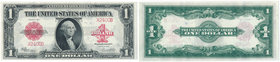 USA - $1 One Dollar 1923 Large Size Note - A2400B - Red Seal - crisp and rare with low serial number
USA - 1 dolar 1923 - A2400B - czerwona pieczęć -...
