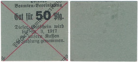 Posen - Posener Beamten-Vereinigung - 50 Pfg. 1917 
Poznań - Poznański Związek Urzędników - 50 fenigów 1917

Skasowany przekreśleniem czerwonym atr...