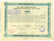8% List Zastawny - Towarzystwo Kredytowe Miasta Kielc - 1.000 złotych 1929
 &nbsp;Rzadko notowany list zastawny z miasta Kielce.