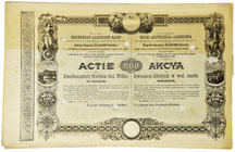 Kolej Arcyksięcia Albrechta, 200 złotych w walucie austriackiej 1871 - DUŻA RZADKOŚĆ
 Unikalna akcja, nienotowana na żadnych aukcjach. Dotychczas zna...