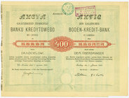 Galicyjski Ziemski Bank Kredytowy, Em.6, 400 koron 1920

Akcja bankowa, jednego z najważniejszych banków galicyjskich. Duży format, ale akcja spotyk...