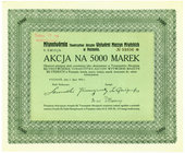 MŁYNOTWÓRNIA Towarzystwo Akcyjne Wytwórni Maszyn Młyńskich, Em.5, 5.000 marek 1922 + reklama
 Fabryka produkująca całe wyposażenie do młynów miała sw...
