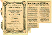 Zakłady Mechaniczne i Odlewnia ROHN, ZIELIŃSKI i S-ka, 25 złotych 1927
 Nieczęsta akcja spółki, której fabryka znajdowała się w Żychlinie k. Kutna. P...