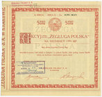 Spółka Akcyjna ŻEGLUGA POLSKA, Em.2, 5x140 marek
 Żegluga Polska S.A. z siedzibą w Krakowie nie miała nic wspólnego z powstałą później w Gdyni spółką...