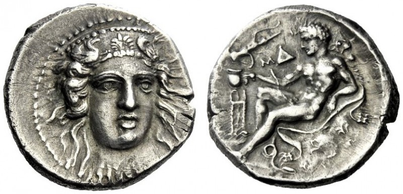  The M.L. Collection of Coins of Magna Graecia and Sicily   Bruttium, Caulonia  ...