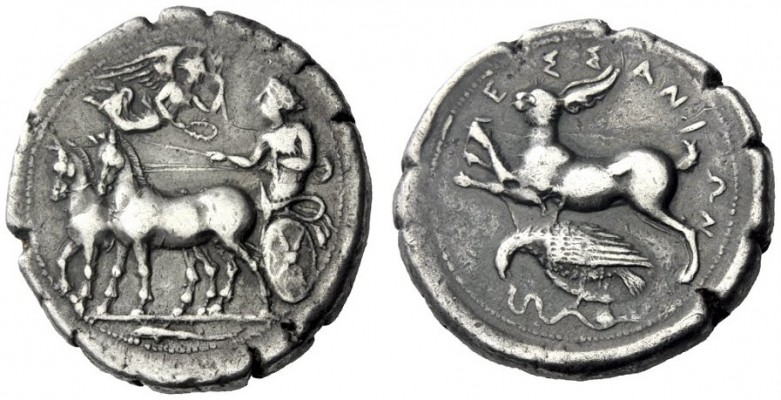  The M.L. Collection of Coins of Magna Graecia and Sicily   Messana  Tetradrachm...