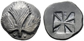  The M.L. Collection of Coins of Magna Graecia and Sicily   Selinus  Didrachm circa 530-500, AR 7.12 g. Selinon leaf; at base of stem, two pellets. Re...