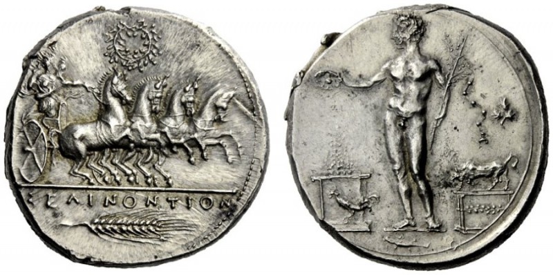  The M.L. Collection of Coins of Magna Graecia and Sicily   Selinus  Tetradrachm...