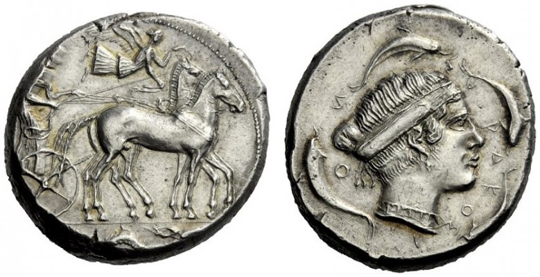  The M.L. Collection of Coins of Magna Graecia and Sicily   Syracuse  Tetradrach...