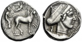  The M.L. Collection of Coins of Magna Graecia and Sicily   Syracuse  Tetradrachm circa 430, AR 17.34 g. Slow quadriga driven r. by charioteer holding...