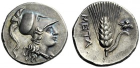  The J. FALM Collection: Miniature Masterpieces of Greek Coinage depicting Animals   Lucania, Metapontum  Half-shekel circa 215-207, AR 3.63 g. Head o...