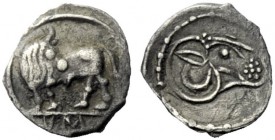  The J. FALM Collection: Miniature Masterpieces of Greek Coinage depicting Animals   Sybaris  Obol before 510, AR 0.28 g. Bull standing l. looking bac...