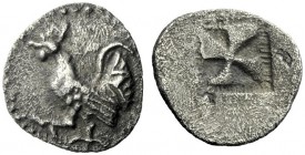  The J. FALM Collection: Miniature Masterpieces of Greek Coinage depicting Animals   Sicily, Himera  Litra circa 550/540-515, AR 0.86 g. Cockerel l. R...