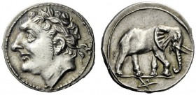  The J. FALM Collection: Miniature Masterpieces of Greek Coinage depicting Animals   The Carthaginians in Sicily and North Africa  ½ shekel, Sicily or...