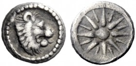  The J. FALM Collection: Miniature Masterpieces of Greek Coinage depicting Animals   Uncertain Thraco-Macedonian tribe  Hemiobol mid 5th century, AR 0...