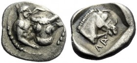  The J. FALM Collection: Miniature Masterpieces of Greek Coinage depicting Animals   Thessaly, Larissa  Obol late 2nd quarter of 5th cent., AR 1.01 g....