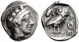  The J. FALM Collection: Miniature Masterpieces of Greek Coinage depicting Animals   Attica, Athens  Obol circa 449-420, AR 0.65 g. Head of Athena r. ...