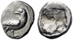  The J. FALM Collection: Miniature Masterpieces of Greek Coinage depicting Animals   Asia Minor, Uncertain mint  Trihemiobol circa 500, AR 1.03 g. Bir...