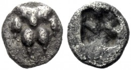  The J. FALM Collection: Miniature Masterpieces of Greek Coinage depicting Animals   Asia Minor, Uncertain mint  Tetartemorion circa 500, AR 0.25 g. L...