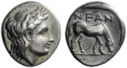  The J. FALM Collection: Miniature Masterpieces of Greek Coinage depicting Animals   Neandria  Hemidrachm late 4th century, AR 1.85 g. Laureate head o...