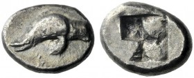  The J. FALM Collection: Miniature Masterpieces of Greek Coinage depicting Animals   Phocaea  Drachm 6th century BC, AR 3.70 g. Seal swimming r. Rev. ...