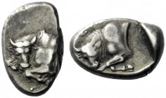  The J. FALM Collection: Miniature Masterpieces of Greek Coinage depicting Animals   Hecatomnus, circa 395 – 377  Diobol circa 395-377, AR 2.25 g. For...